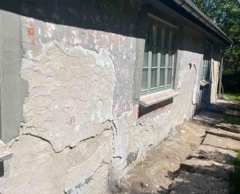 Ældre facade før renovering